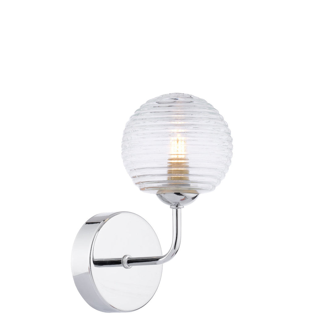 Dar GL8 Mix &amp; Match Ribbed Clear Glass Shade Only G9 8cm (S)