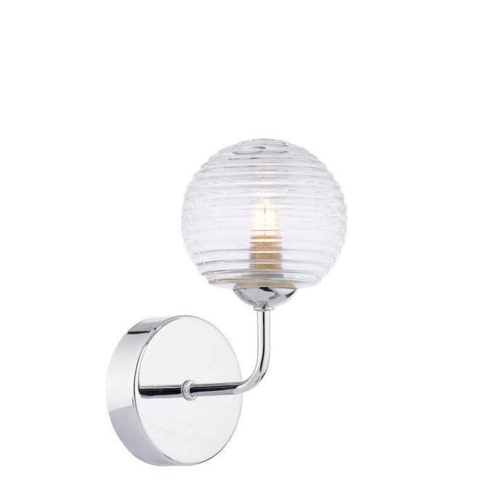 Dar GL8 Mix &amp; Match Ribbed Clear Glass Shade Only G9 8cm (S)