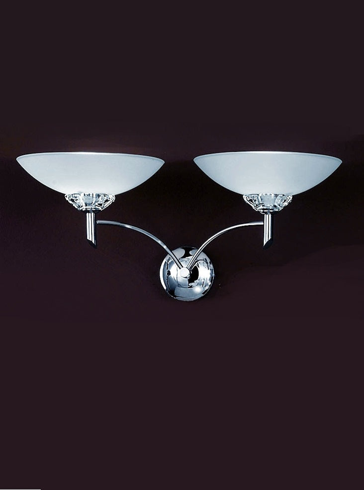 Franklite FL2006/2 Fizz 2 Light Wall Bracket Chrome (S)
