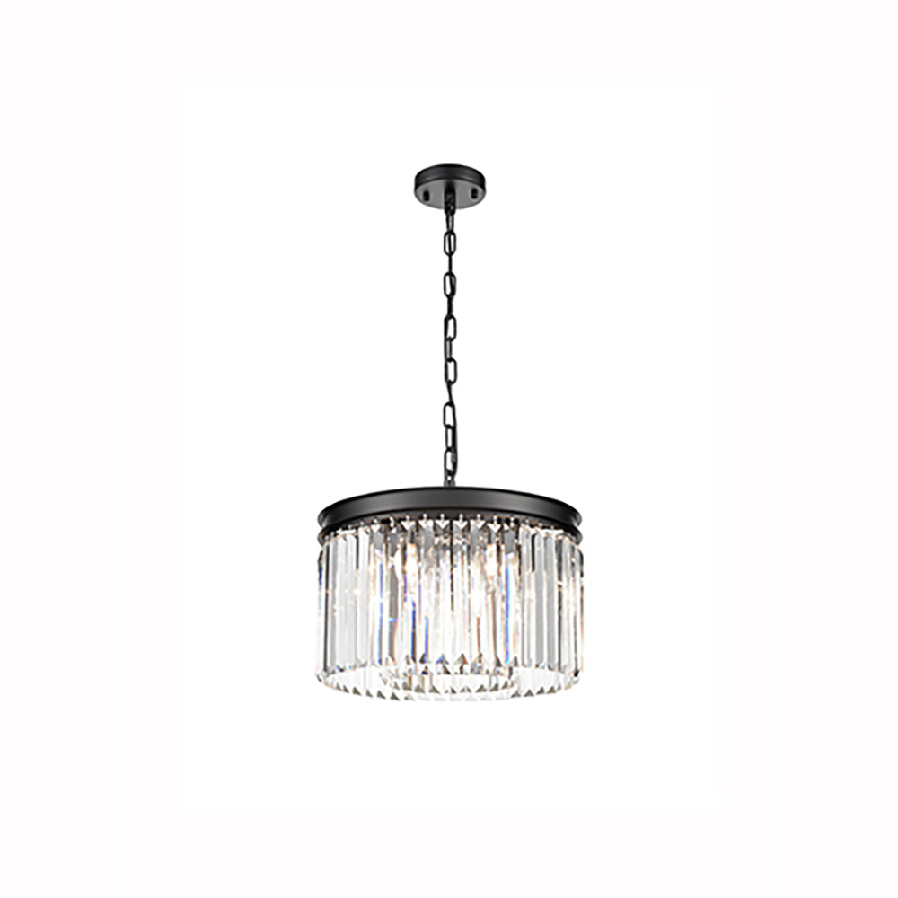 Franklite FL2413-5 Perdita 5 Light Pendant Black Crystal Drops (S)