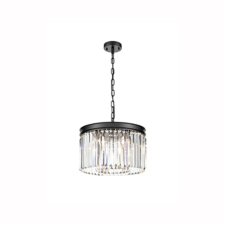 Franklite FL2413-5 Perdita 5 Light Pendant Black Crystal Drops (S)