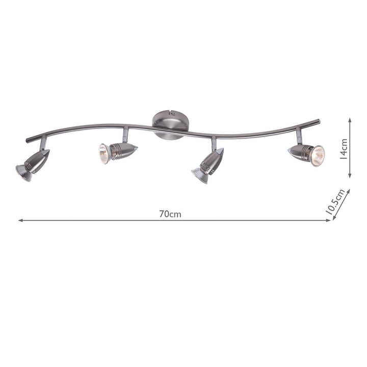 Dar GEM8446 Gemini 4 Light Bar Spotlight Satin Chrome