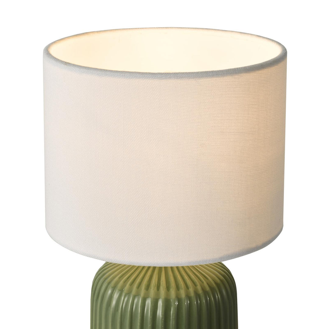 Dar GIG4124 Gigi Twin Pack Table Lamp Green Ceramic With Shade
