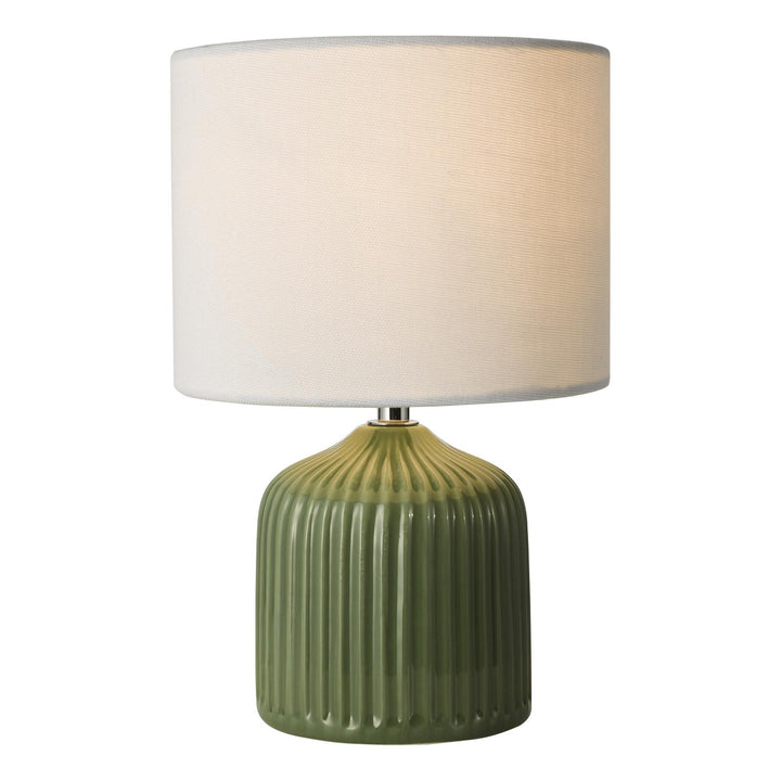 Dar GIG4124 Gigi Twin Pack Table Lamp Green Ceramic With Shade