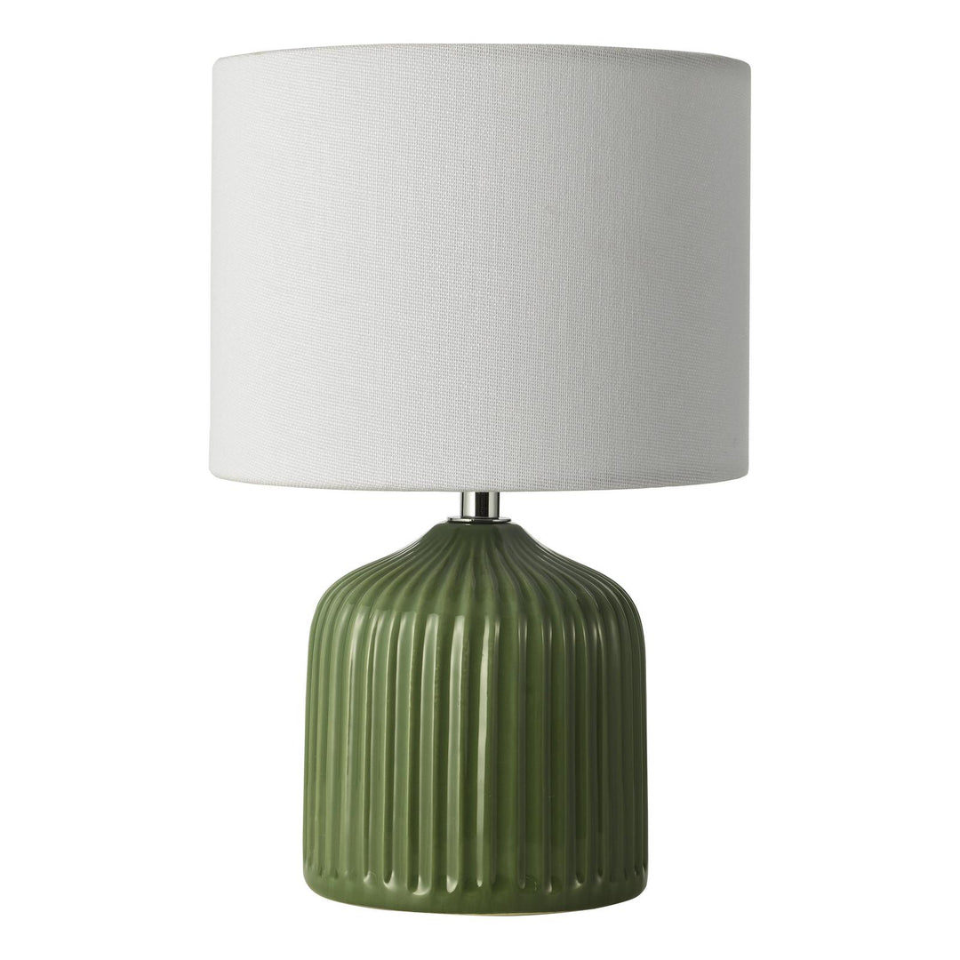 Dar GIG4124 Gigi Twin Pack Table Lamp Green Ceramic With Shade
