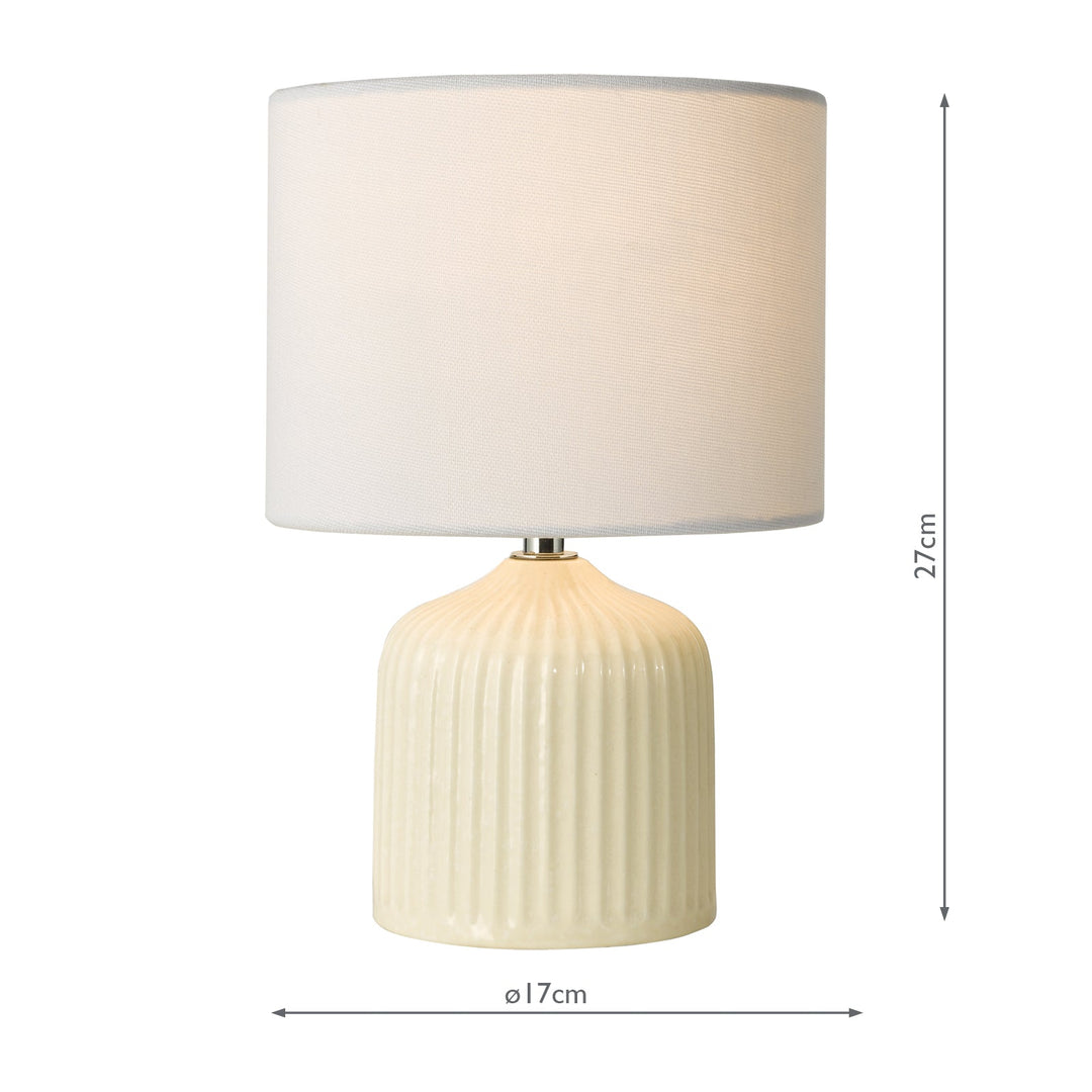 Dar GIG4133 Gigi Twin Pack Table Lamp Cream Ceramic With Shade