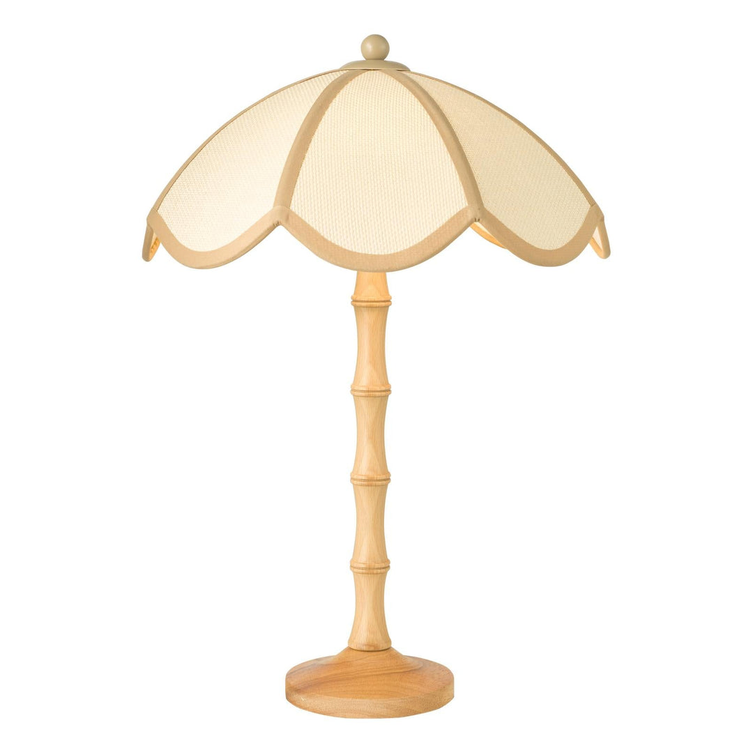 Dar GIU4229 Giuliana 2 Light Table Lamp Natural Wood and Natural Wood