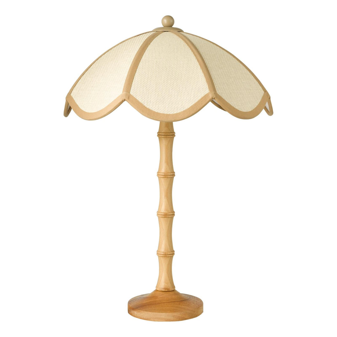 Dar GIU4229 Giuliana 2 Light Table Lamp Natural Wood and Natural Wood