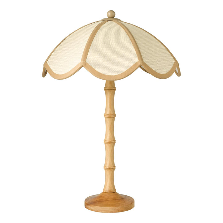 Dar GIU4229 Giuliana 2 Light Table Lamp Natural Wood and Natural Wood