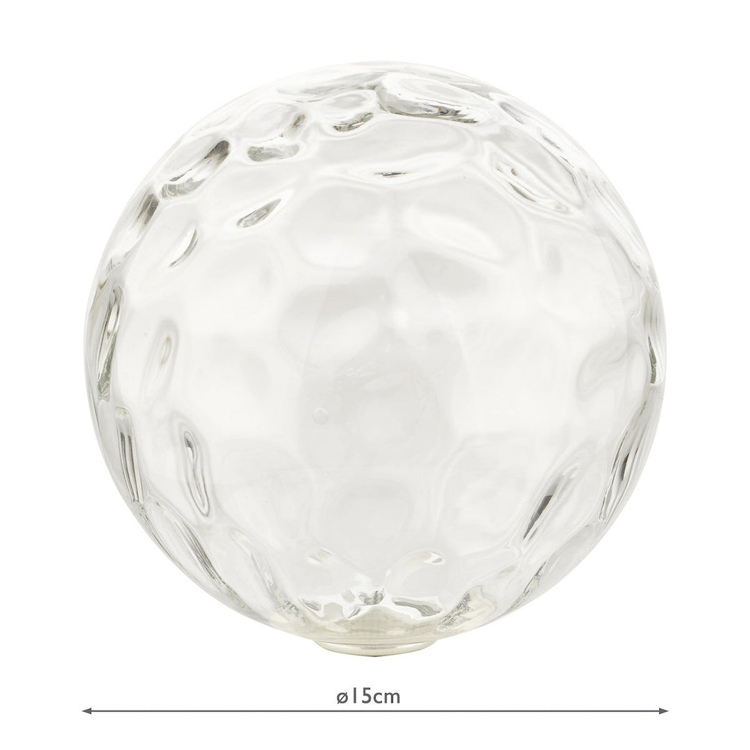 Dar GL12 Mix &amp; Match Clear Dimpled Glass G9 15cm Shade Only (S)