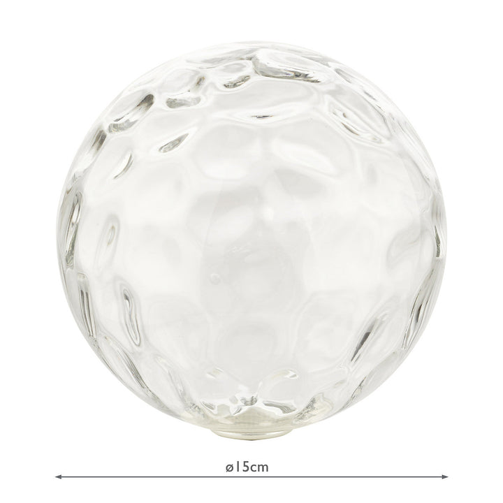 Dar GL12 Mix &amp; Match Clear Dimpled Glass G9 15cm Shade Only (S)