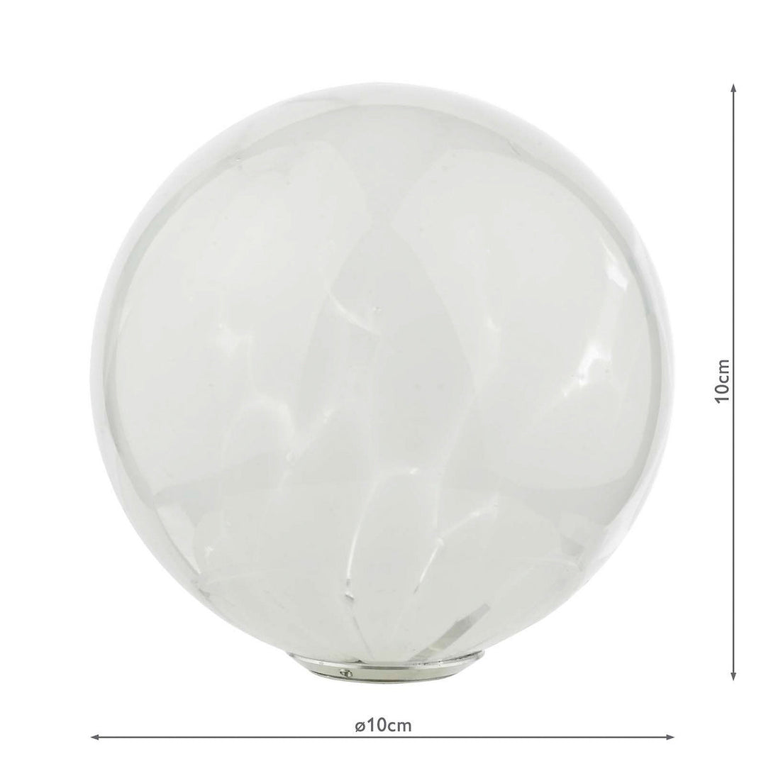 Dar GL17 Mix &amp; Match White Confetti Glass Shade G9 10cm (S)