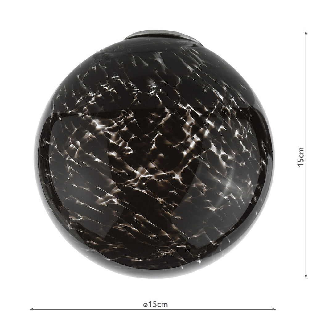 Dar GL21 Mix &amp; Match Black Glass Shade G9 10cm (S)