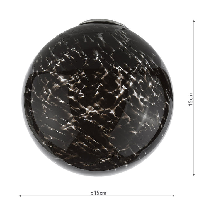 Dar GL21 Mix &amp; Match Black Glass Shade G9 10cm (S)