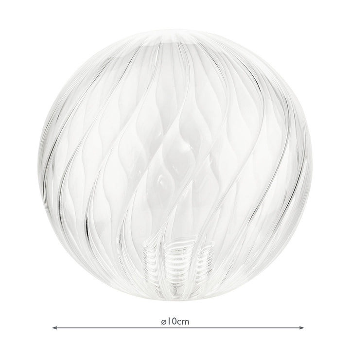 Dar GL3 Mix &amp; Match Twisted Style Clear Glass Shade G9 10cm (S)