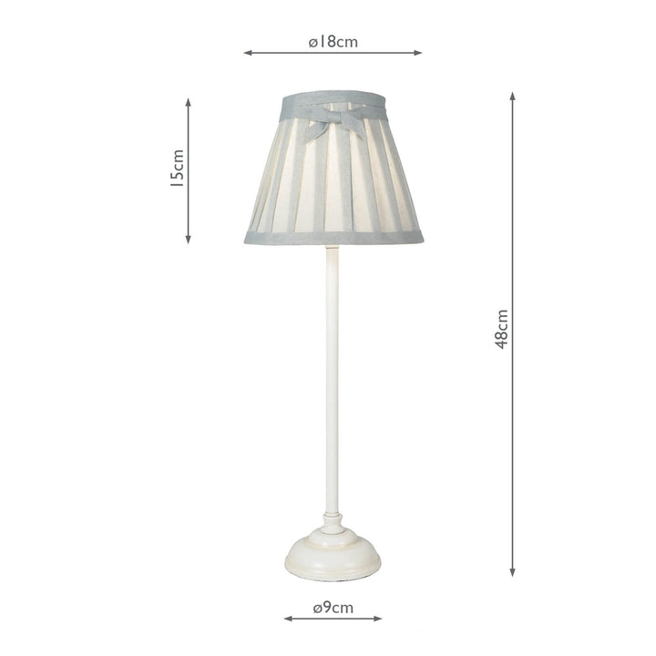 Dar GRA422 Grace Table Lamp Matt White and Matt White With Shade
