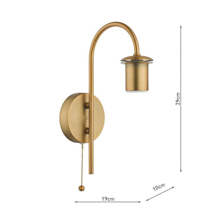 Dar IDR0763-F Idra Wall Light Aged Bronze Bracket Only (S)