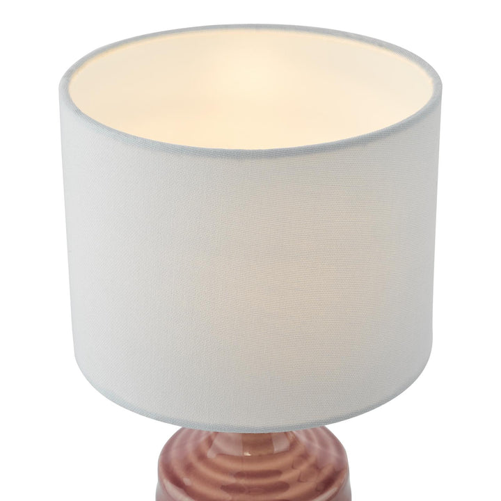 Dar INC4003 Inci Twin Pack Table Lamp Pink With Shade