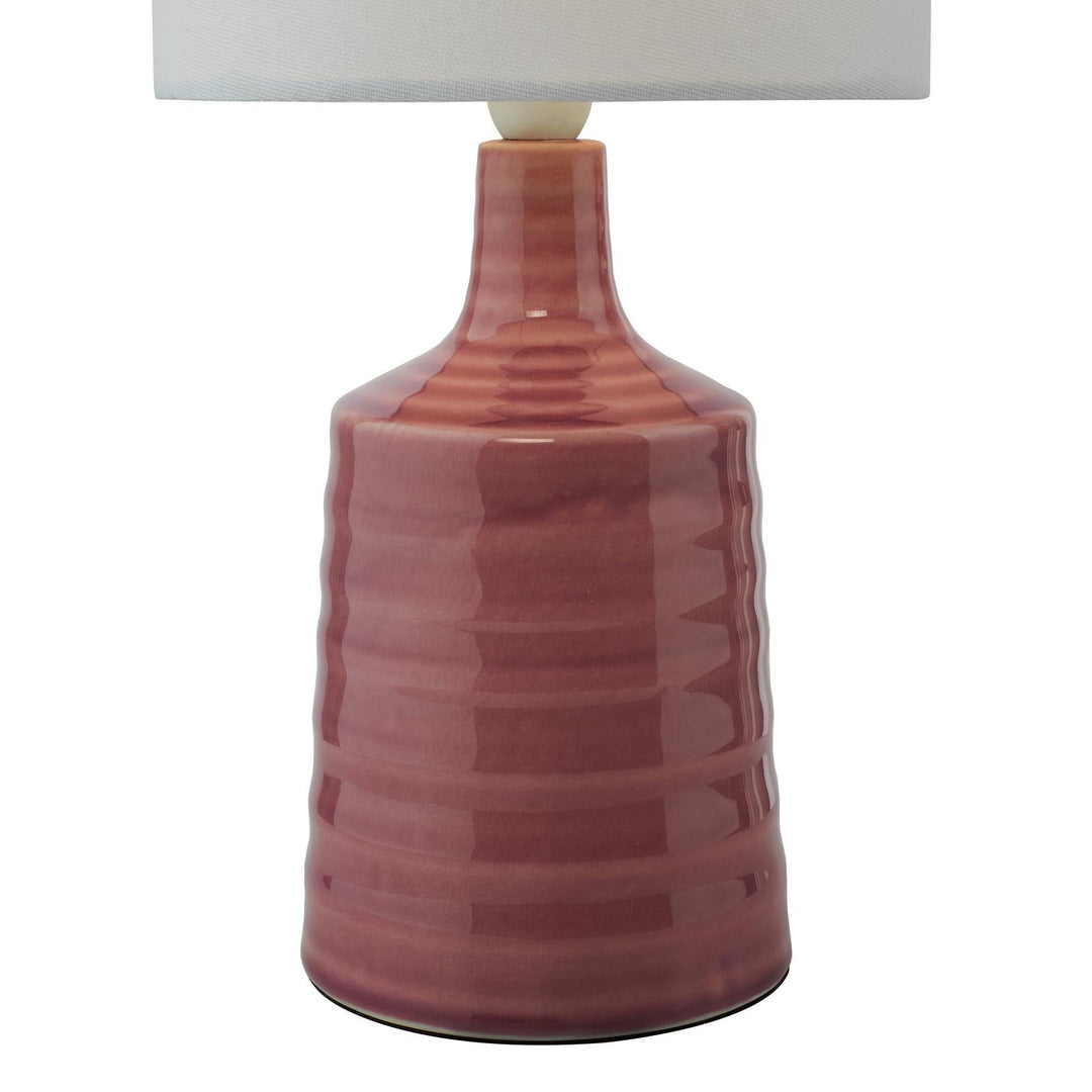 Dar INC4003 Inci Twin Pack Table Lamp Pink With Shade