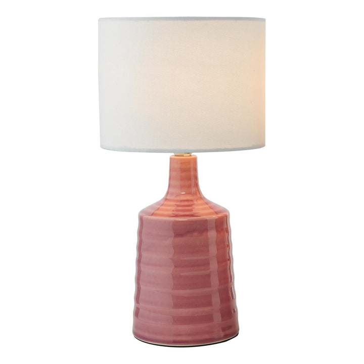 Dar INC4003 Inci Twin Pack Table Lamp Pink With Shade