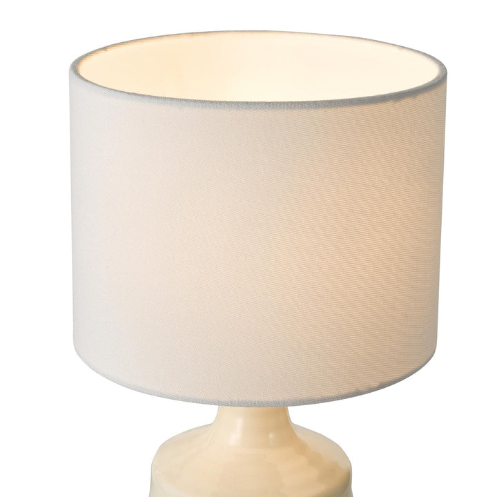 Dar INC4033 Inci Twin Pack Table Lamp Cream With Shade