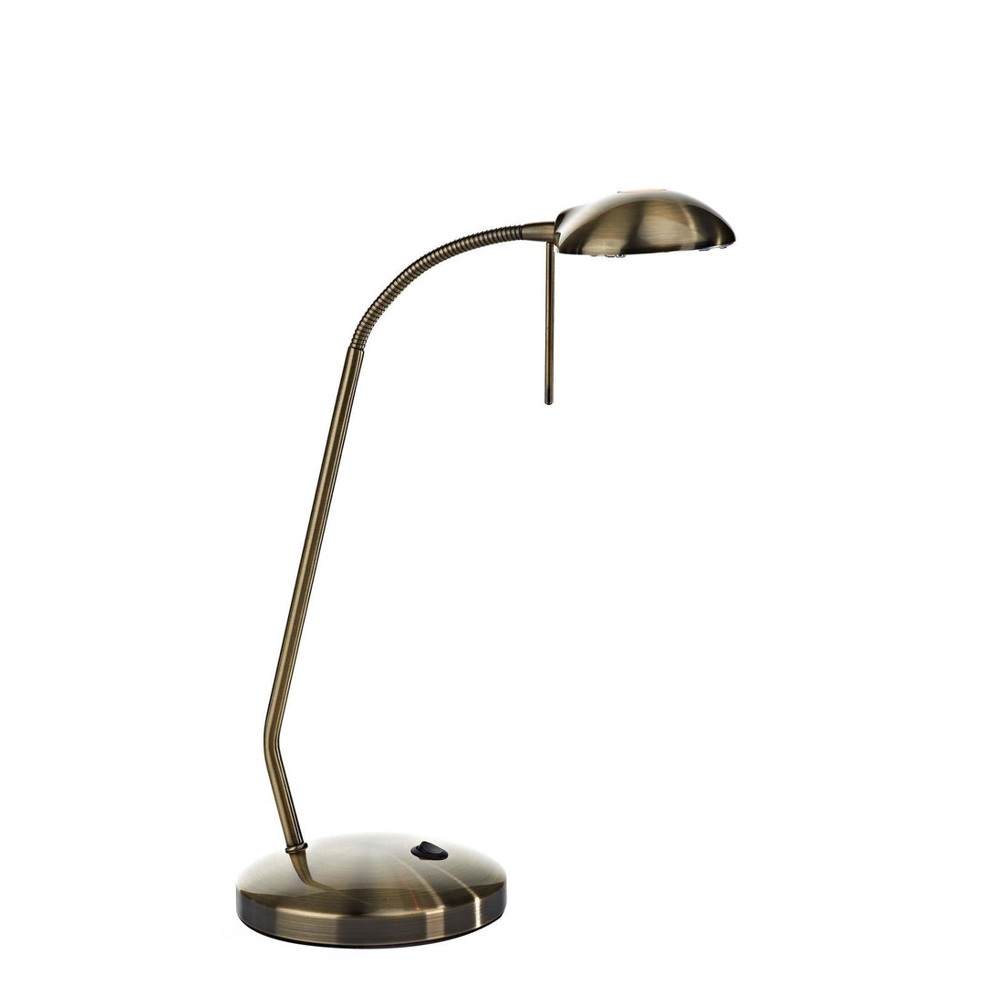 Dar JOU4075 Journal Desk Lamp Antique Brass