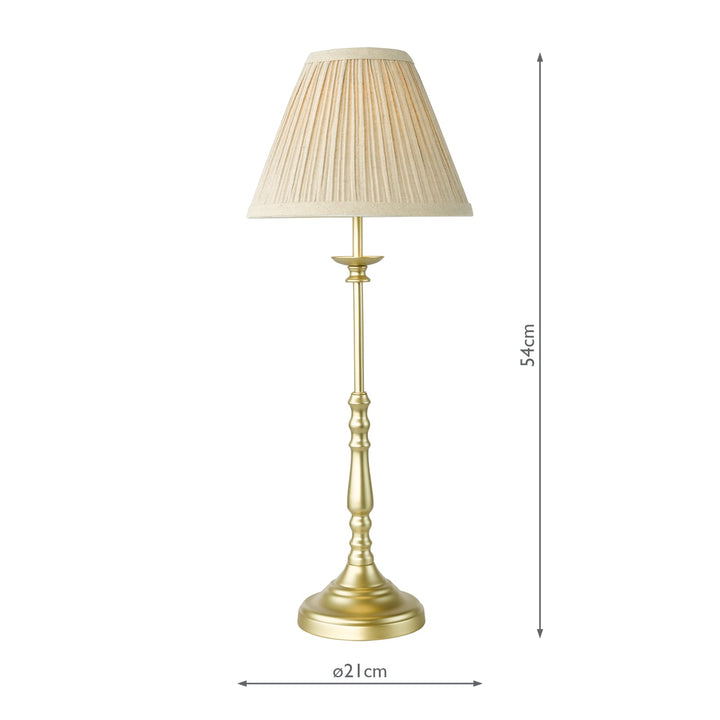 Dar JUD4135 Judy Table Lamp Satin Gold With Shade