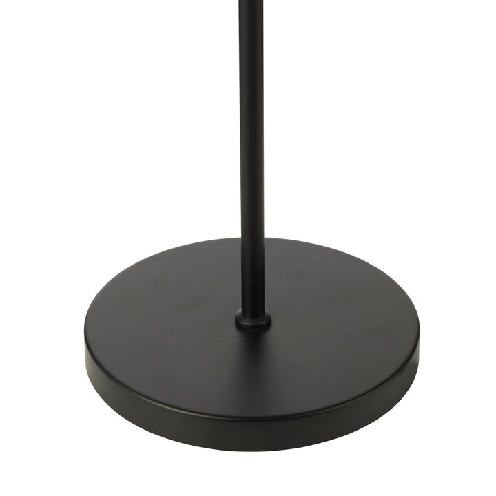 Dar KAD4922 Kadience 3 Light Floor Lamp Satin Black and Smoked Glass