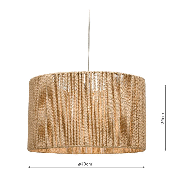 Dar KEO6529 Keona Easy Fit Pendant Natural String