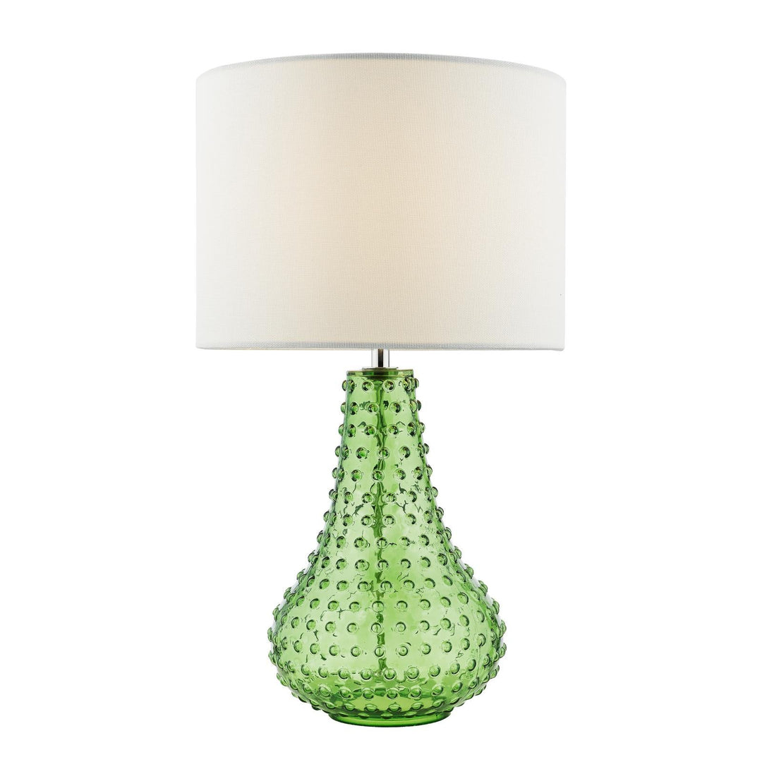 Dar KRI4224 Kristina Table Lamp Green Glass With Shade