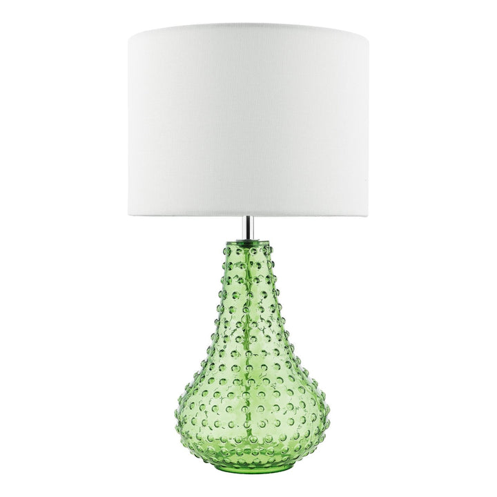 Dar KRI4224 Kristina Table Lamp Green Glass With Shade