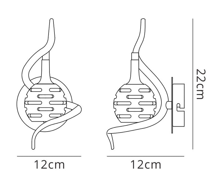 Mantra M0098/S Dali Switched Wall Lamp 1 Light