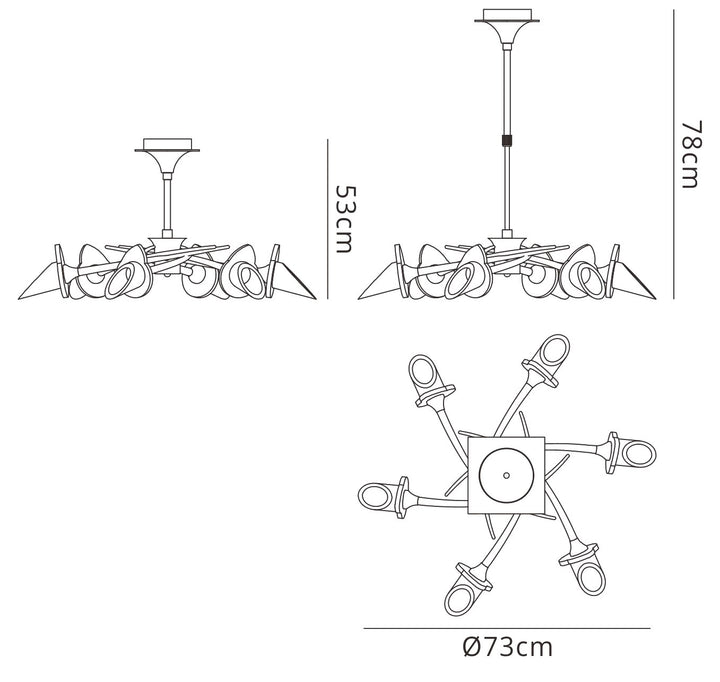 Mantra M0301 Flavia 6 Light Chrome