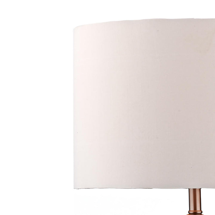 Dar MAD4246 Madrid Table Lamp Satin Chrome With Shade