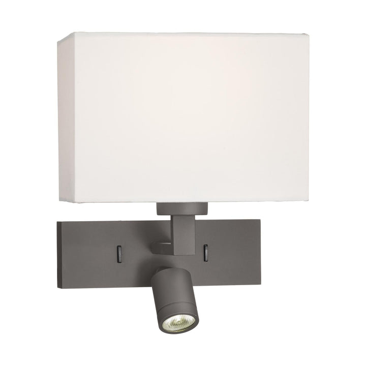 Dar MOD7163L-S1123 Modena Wall Light Brushed Bronze With Shade LED