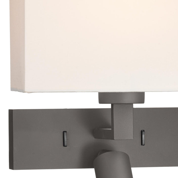 Dar MOD7163L-S1123 Modena Wall Light Brushed Bronze With Shade LED