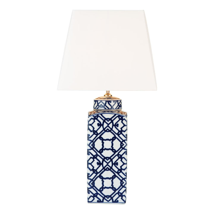 Dar MYS4223-S1101 Mystic Table Lamp Blue Ceramic With Shade