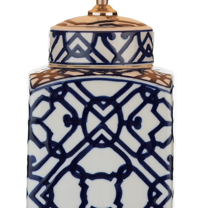 Dar MYS4223-S1101 Mystic Table Lamp Blue Ceramic With Shade