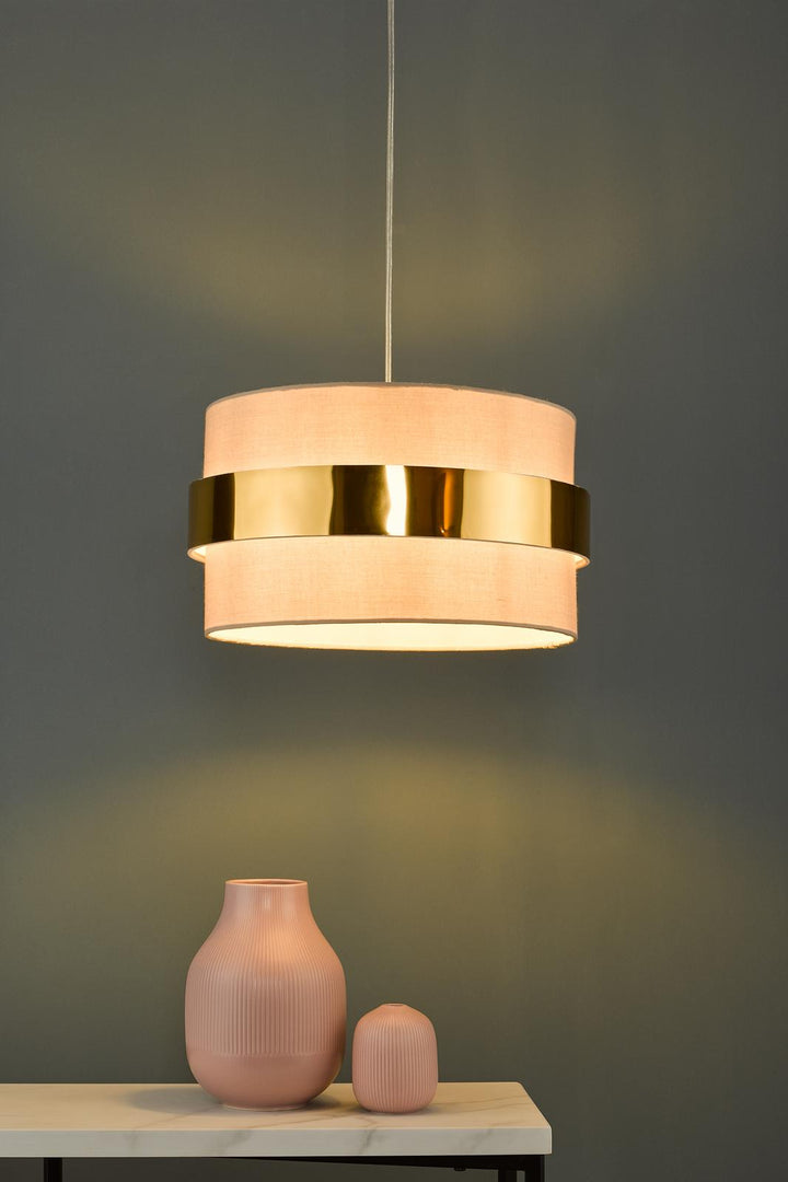 Dar OKI6529 Oki Easy Fit Pendant Taupe With Shade