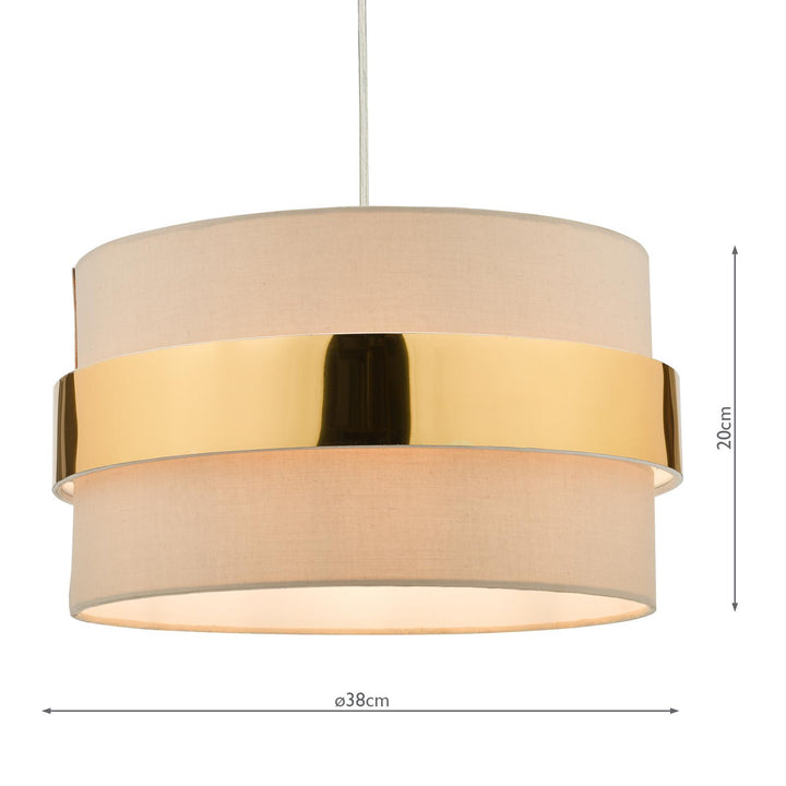 Dar OKI6529 Oki Easy Fit Pendant Taupe With Shade