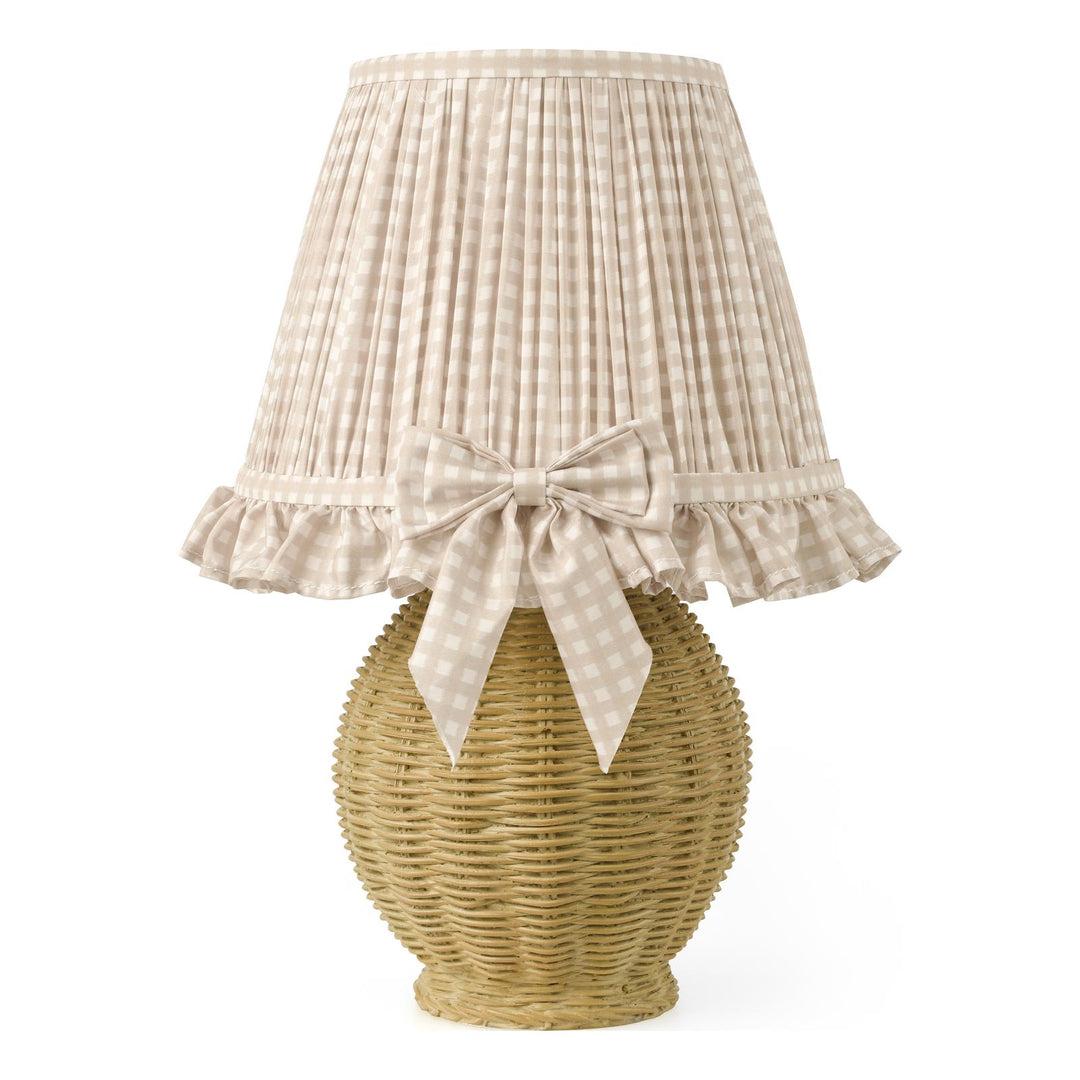 Dar OME4129 Omer Table Lamp Matt Taupe and Antique Brass With Shade