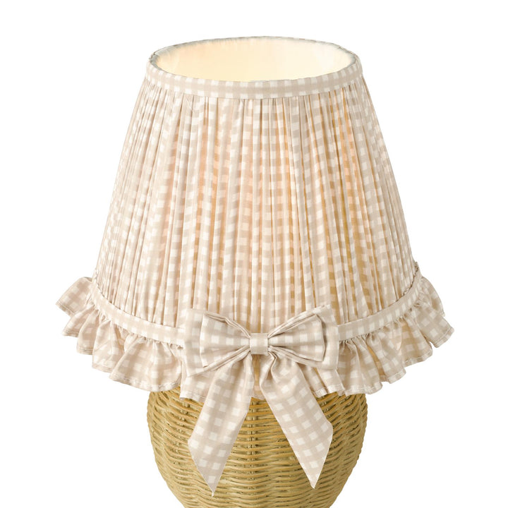 Dar OME4129 Omer Table Lamp Matt Taupe and Antique Brass With Shade