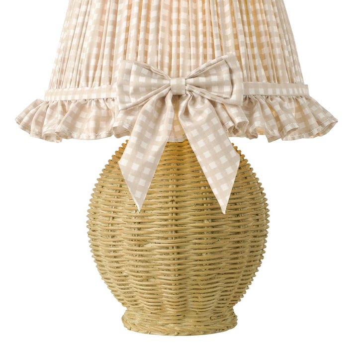 Dar OME4129 Omer Table Lamp Matt Taupe and Antique Brass With Shade