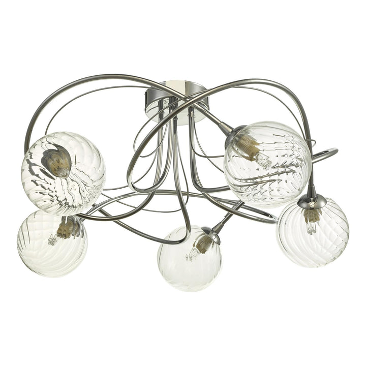 Dar ONA5450-03 Onawa 5lt Semi Flush Polished Chrome With Twisted Glass