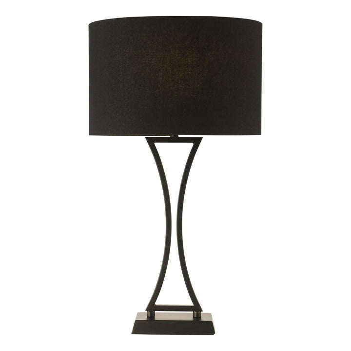 Dar OPO4122 Oporto Table Lamp Matt Black With Shade