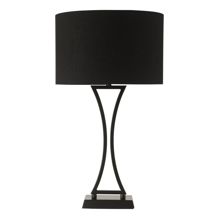 Dar OPO4122 Oporto Table Lamp Matt Black With Shade