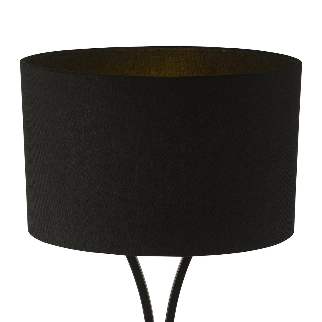 Dar OPO4122 Oporto Table Lamp Matt Black With Shade