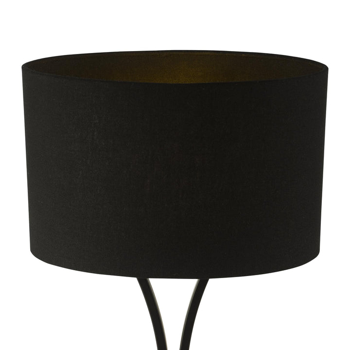 Dar OPO4122 Oporto Table Lamp Matt Black With Shade