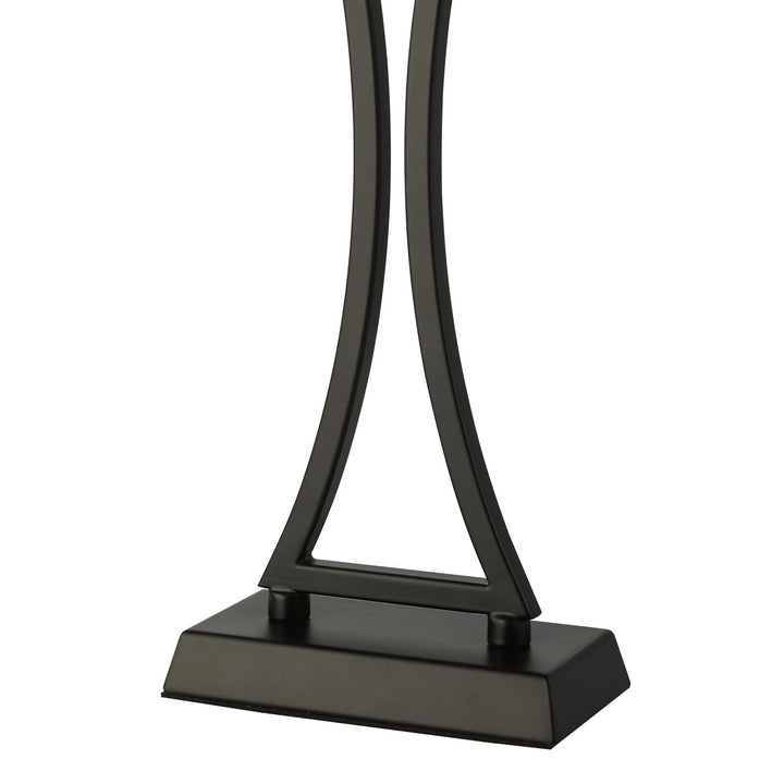 Dar OPO4122 Oporto Table Lamp Matt Black With Shade