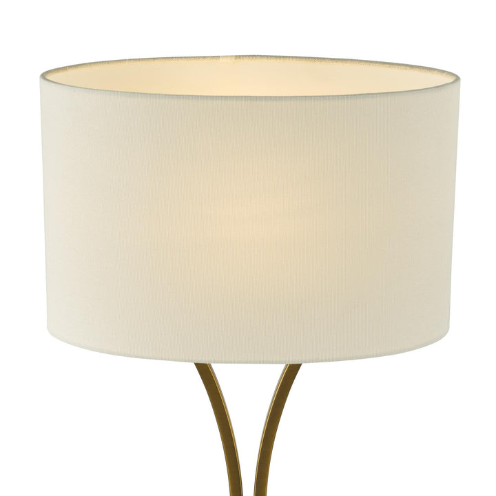 Dar OPO4142 Oporto Table Lamp Aged Brass With Shade